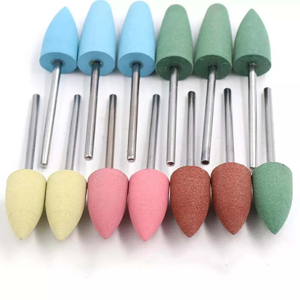 50 Pcs Dental Lab Silicone Rubber Polishers Diamond Polishing Burs Shank 2.35mm