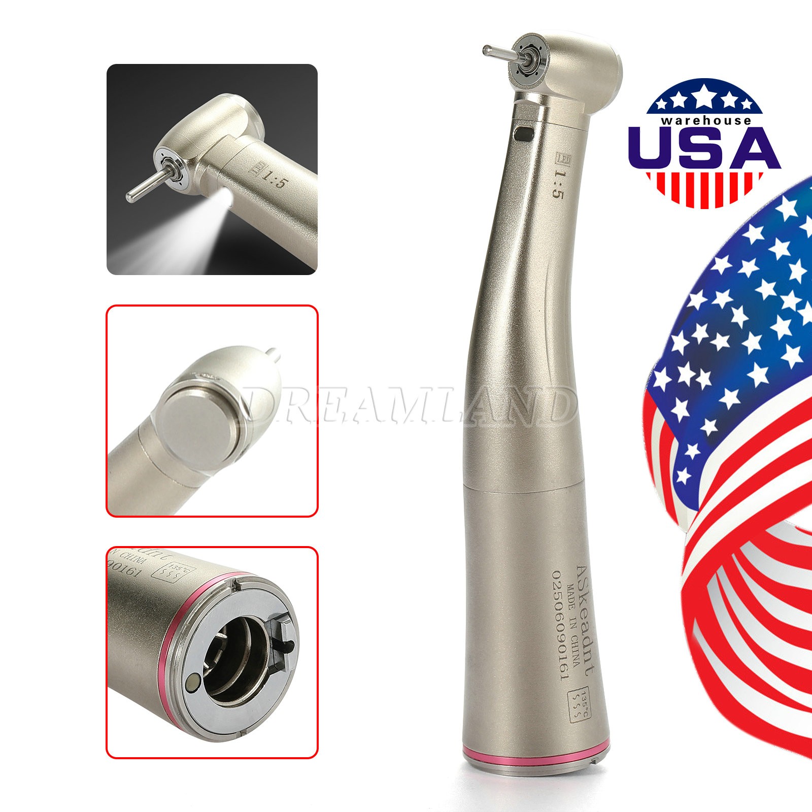 KaVo Style Dental High Speed Handpiece Push Button with 4Holes Quick Coupler GB4