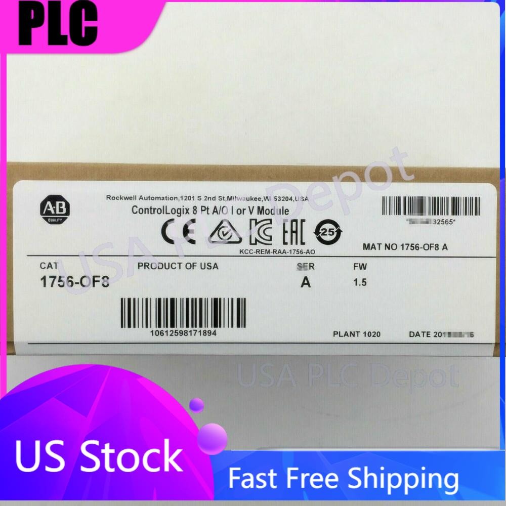 Factory Sealed AB 1756-OF8 SER A ControlLogix 8 Pt Output Module US Free Tax