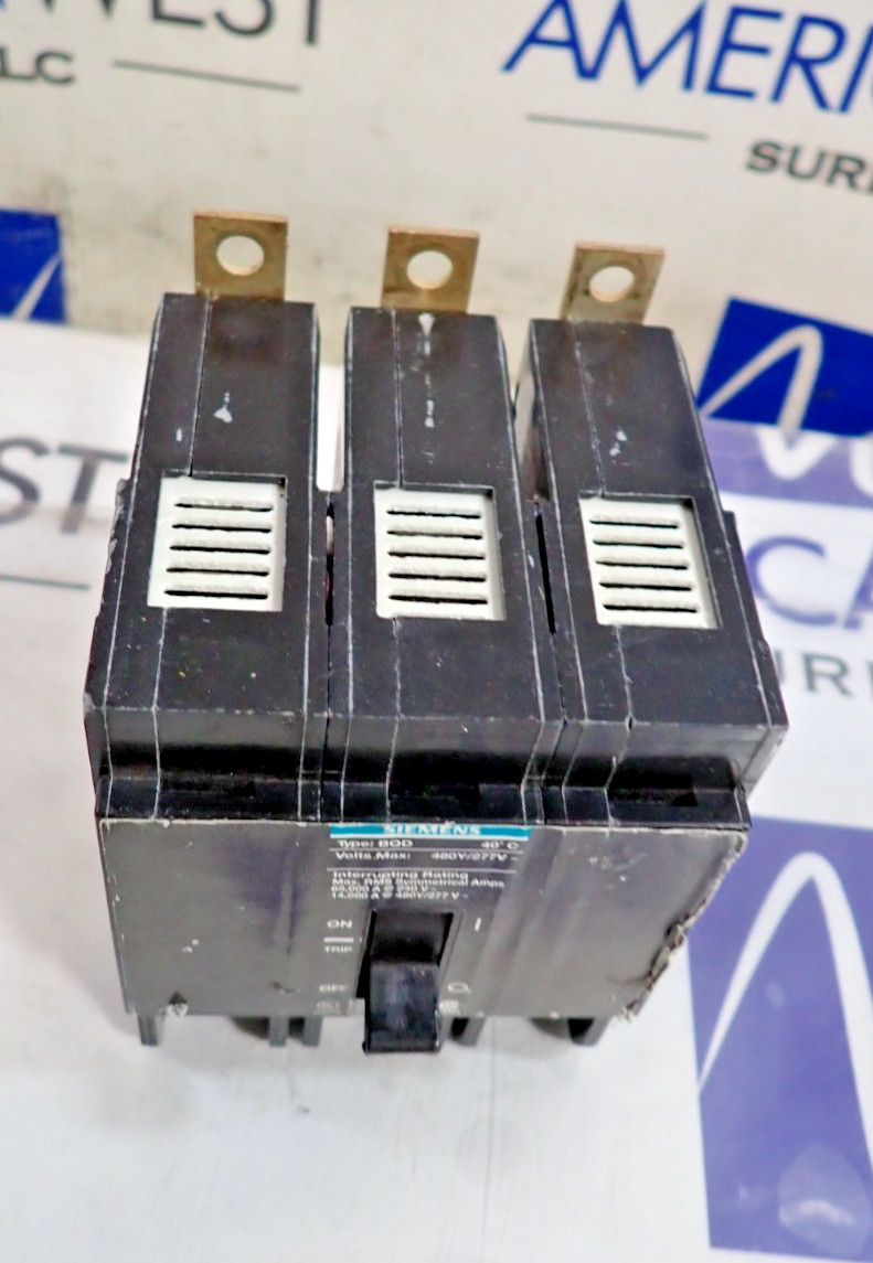 Siemens BQD330 30 Amp 480 VAC 3 Pole Type BQD Bolt On Breaker – TESTED
