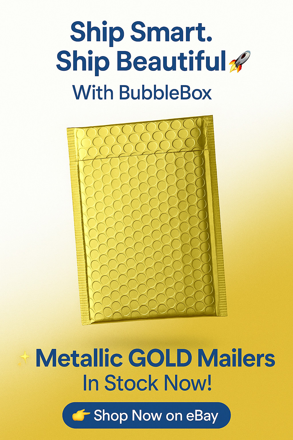 ANY SIZE Metallic GOLD Poly Bubble Mailers Envelopes shipping bags