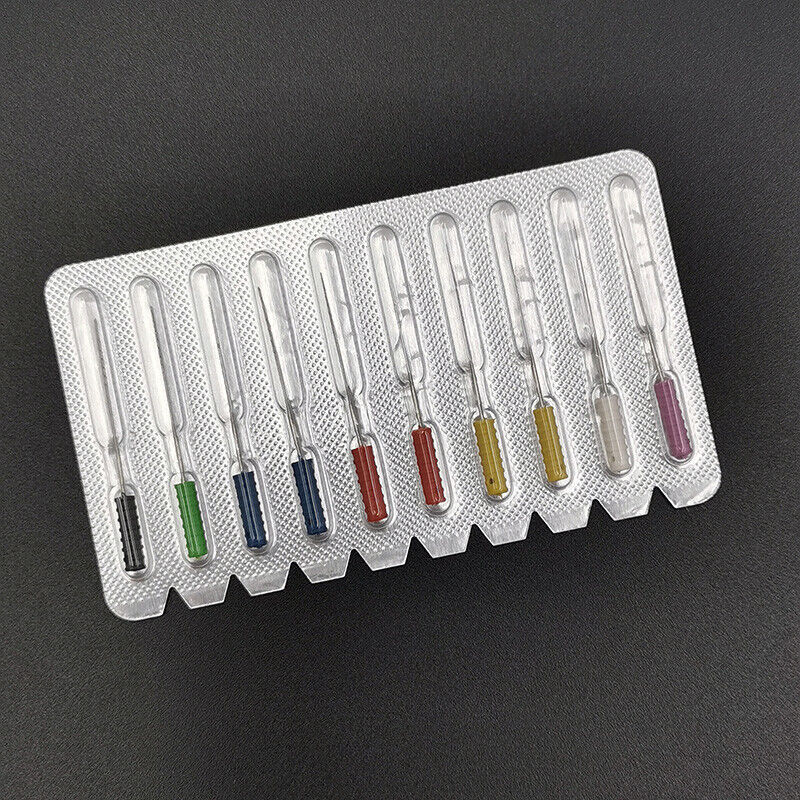 Dental Root Canal Cleaning Barbed Broaches #00-06, Stainless Steel 21mm 25MM