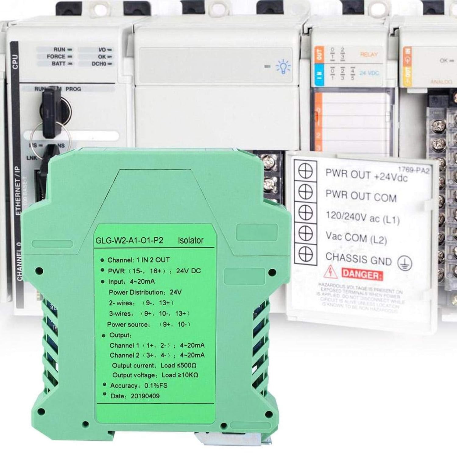 Analog Signal Isolator 4-20mA 0-10V 0/1-5V Transmitter Isolation Converter DC24V