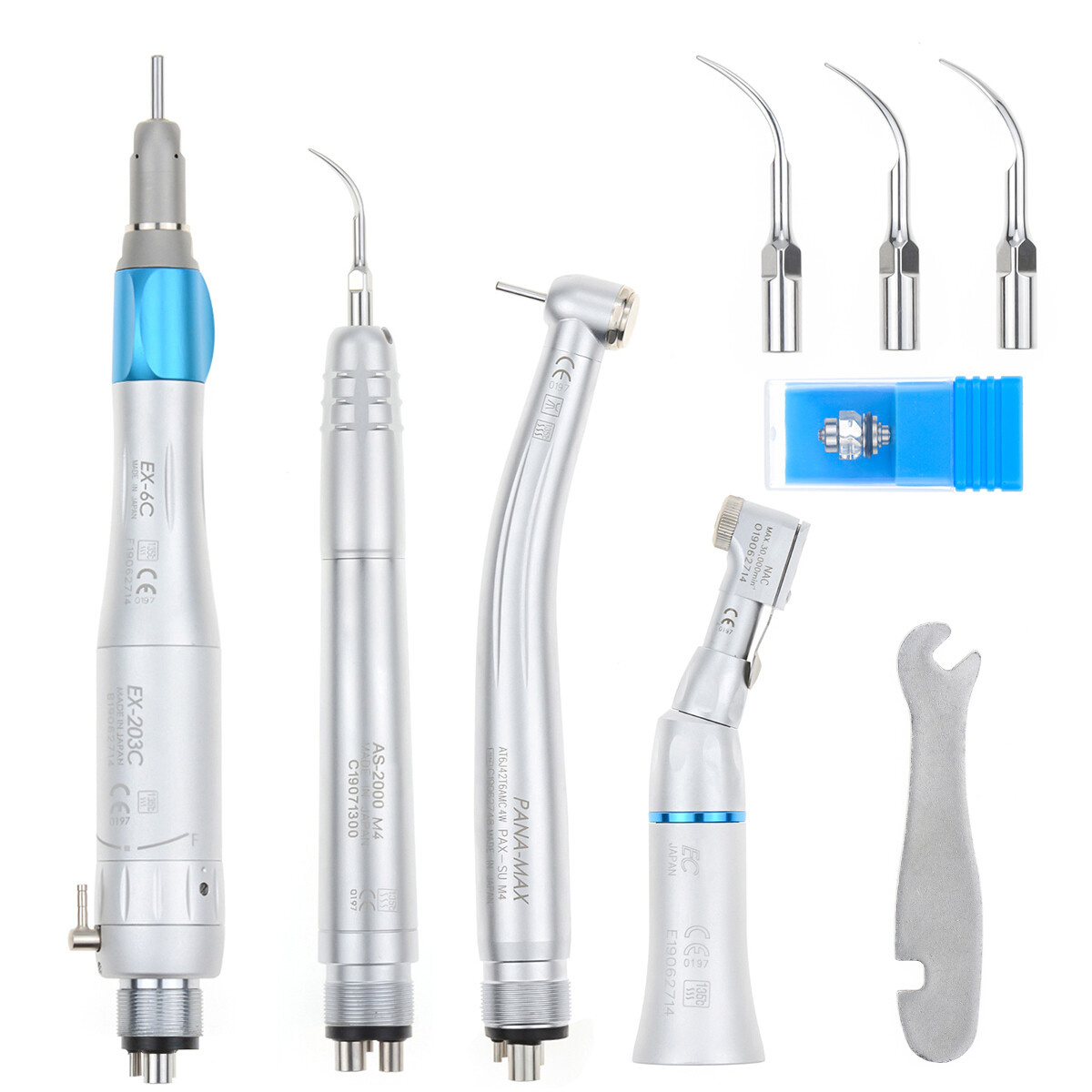 Dental High Low Speed Handpiece with Air Scaler Set (EX-203C+PANA-MAX+AS2000) US