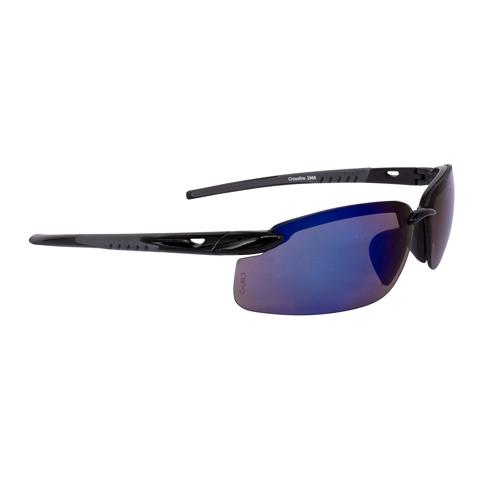 Crossfire 2968 Safety Glasses, Multicolor One Size, Blue Mirror Lens