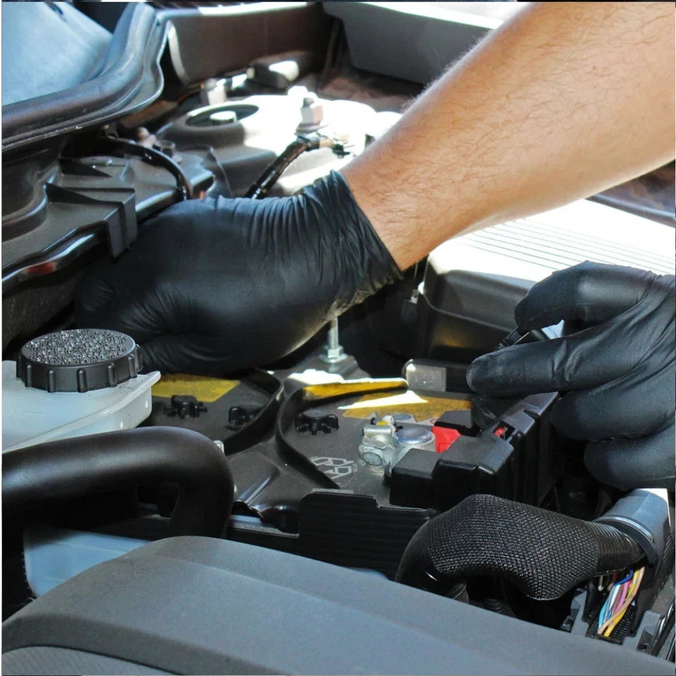 6 Mil Black Nitrile Disposable Gloves Powder Free Case 1000 PC S M L XL XXL