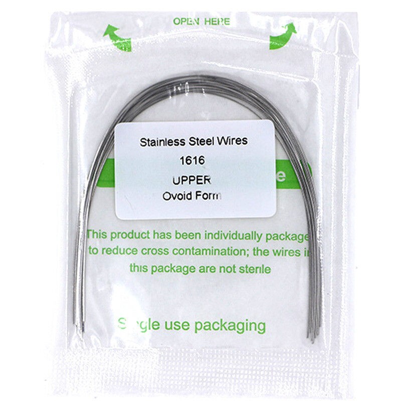 1×Dental Ortho Stainless Steel Rectangular Arch Wire Ovoid Form 16×16 Upper