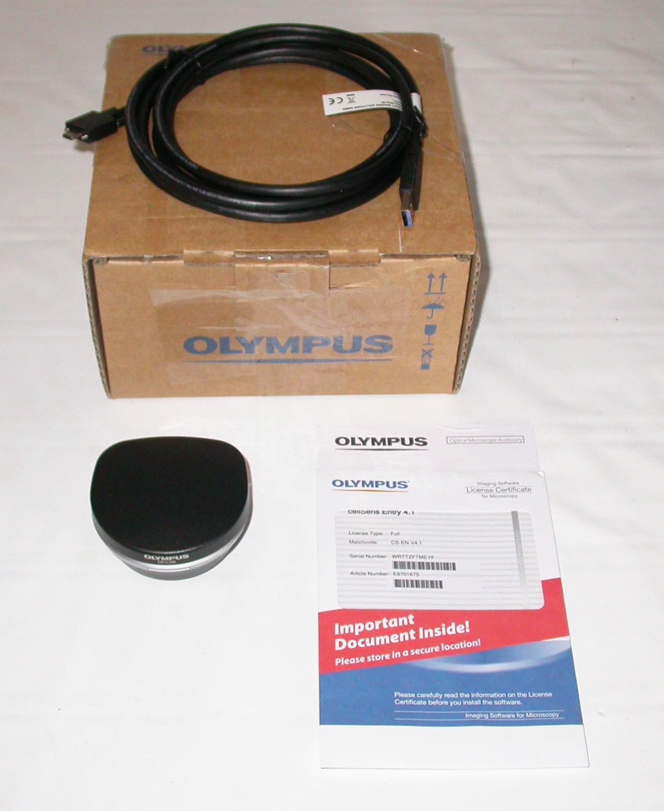 Olympus DP23M-CU Digital Microscope Camera w/ Software – 6.4MP Monochrome CMOS