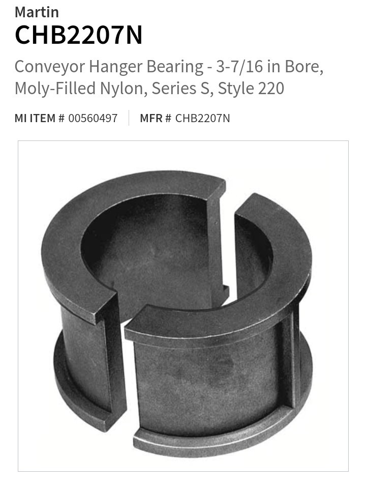 Martin CHB2207N Conveyor Hanger Bearing 3 7/16 in