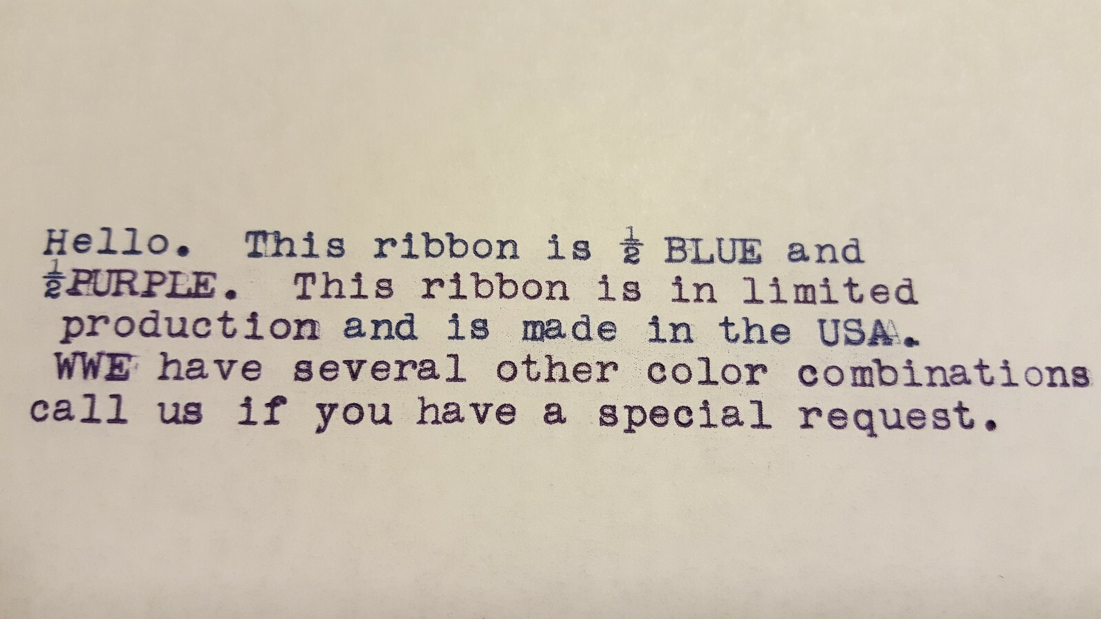 Royal Citadel Manual Typewriter Ribbon with custom color options