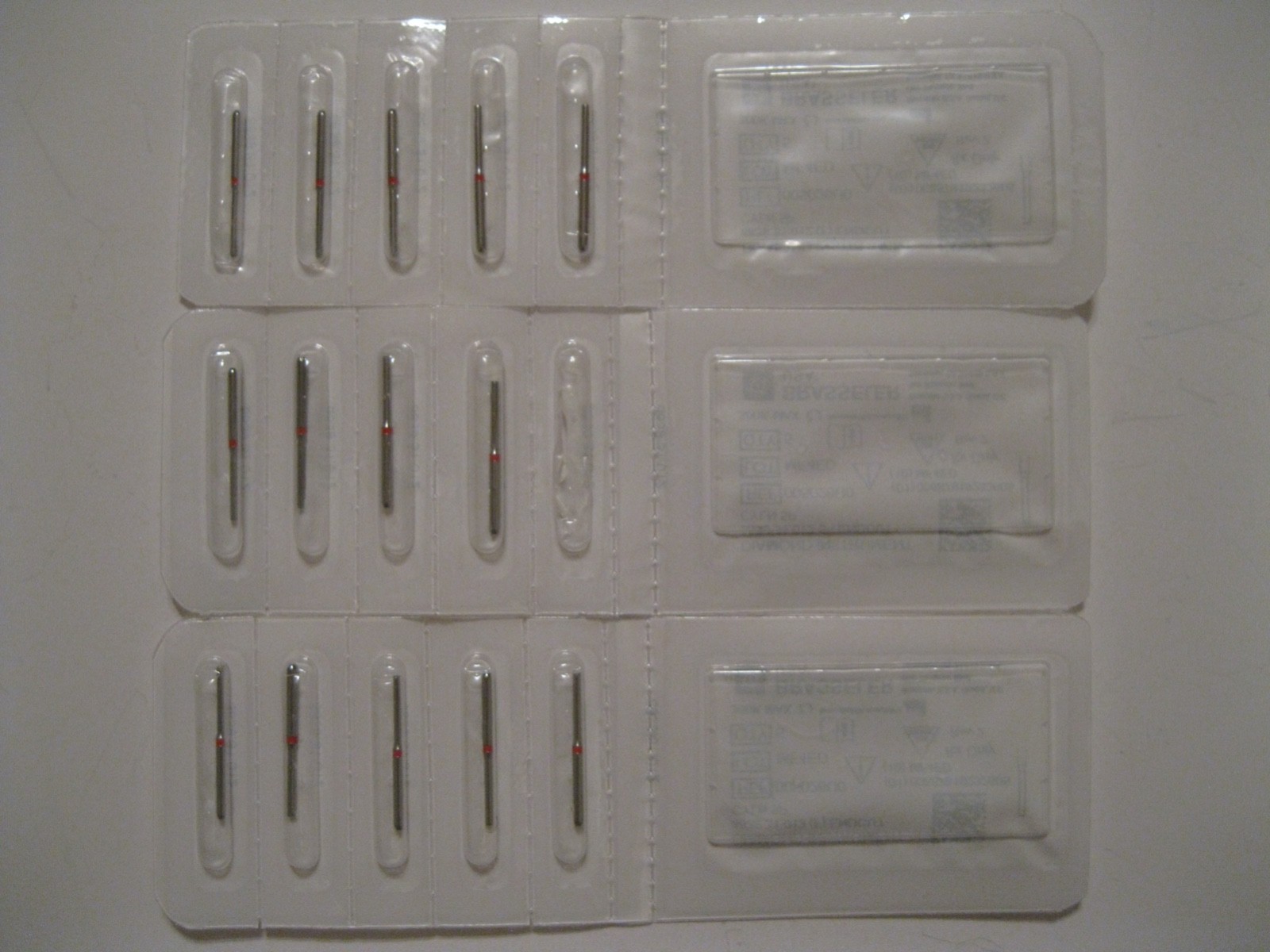 NEW 8839.31.012 Margin Refinement Diamond Burs By Brasseler (5/pk x 2 pk, 4/p)