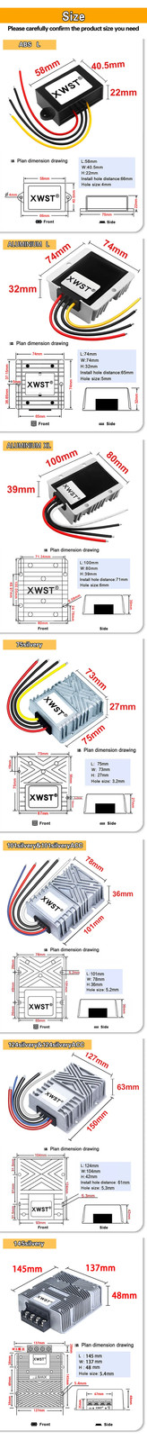 DC-DC Converter 12V to 13.8-48V Boost Step Up Voltage Regulator 1-50A Car Laptop