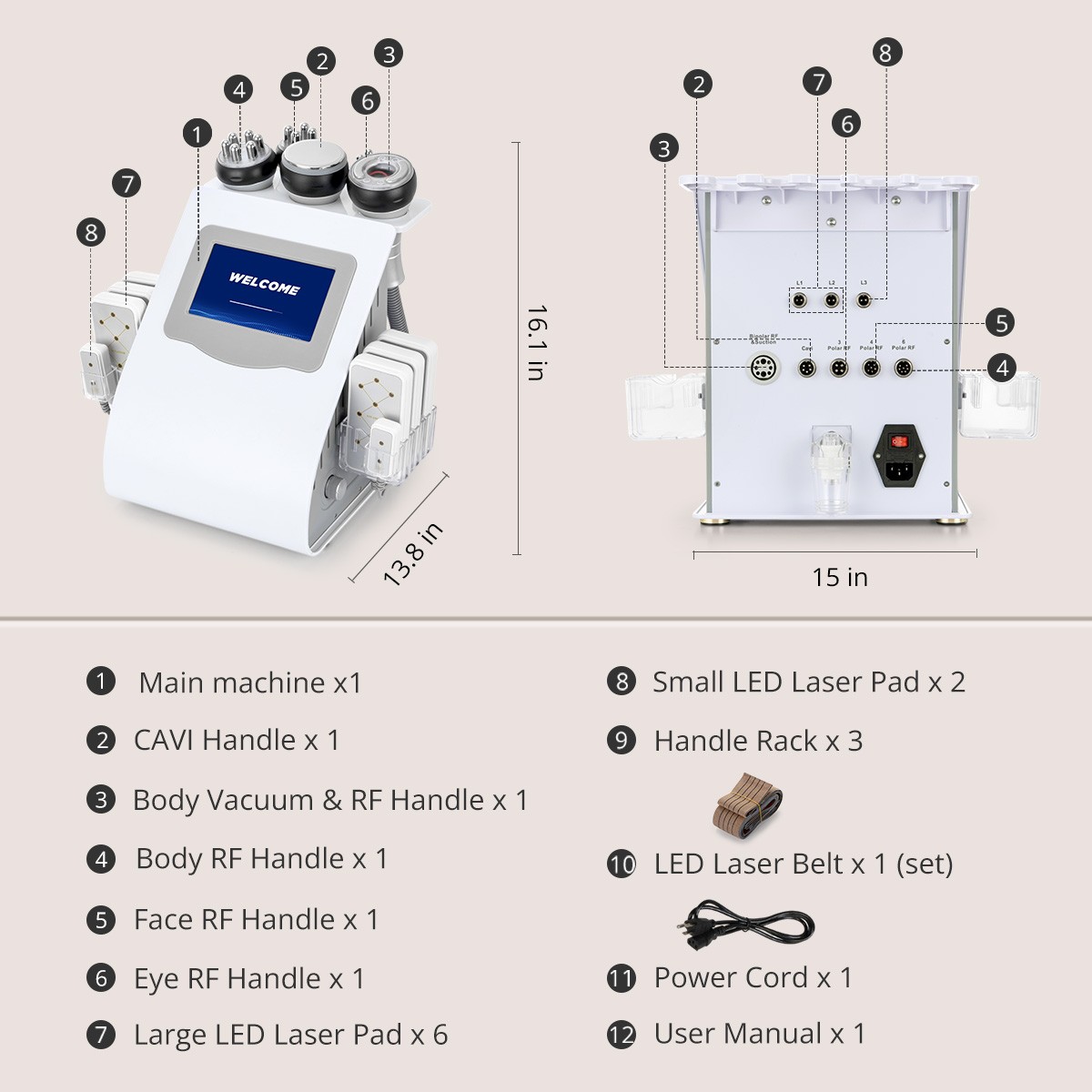 6 in 1 Beauty Machine for Body Massage Facial Skin Care Skin Lifting Lost Weig78