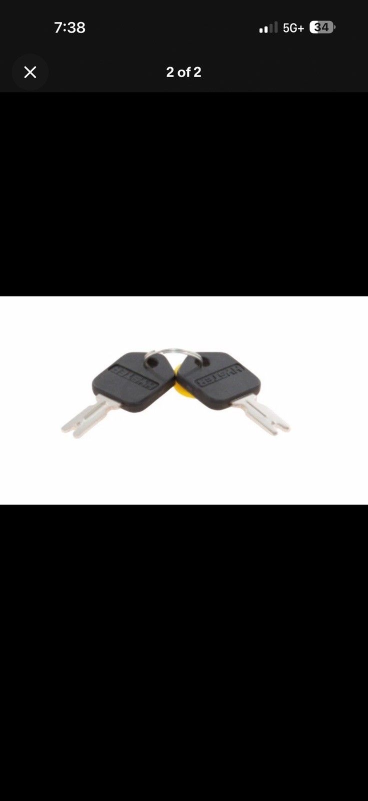 New Rubber Hyster Forklift Key Set Ignition Keys
