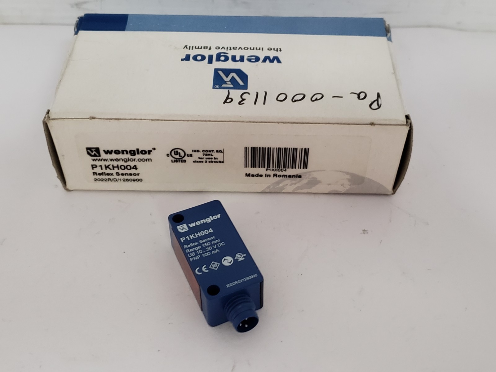 WENGLOR P1KH004 PHOTOELECTRIC REFLEX SENSOR 3 PIN 10-30V DC PNP NIB