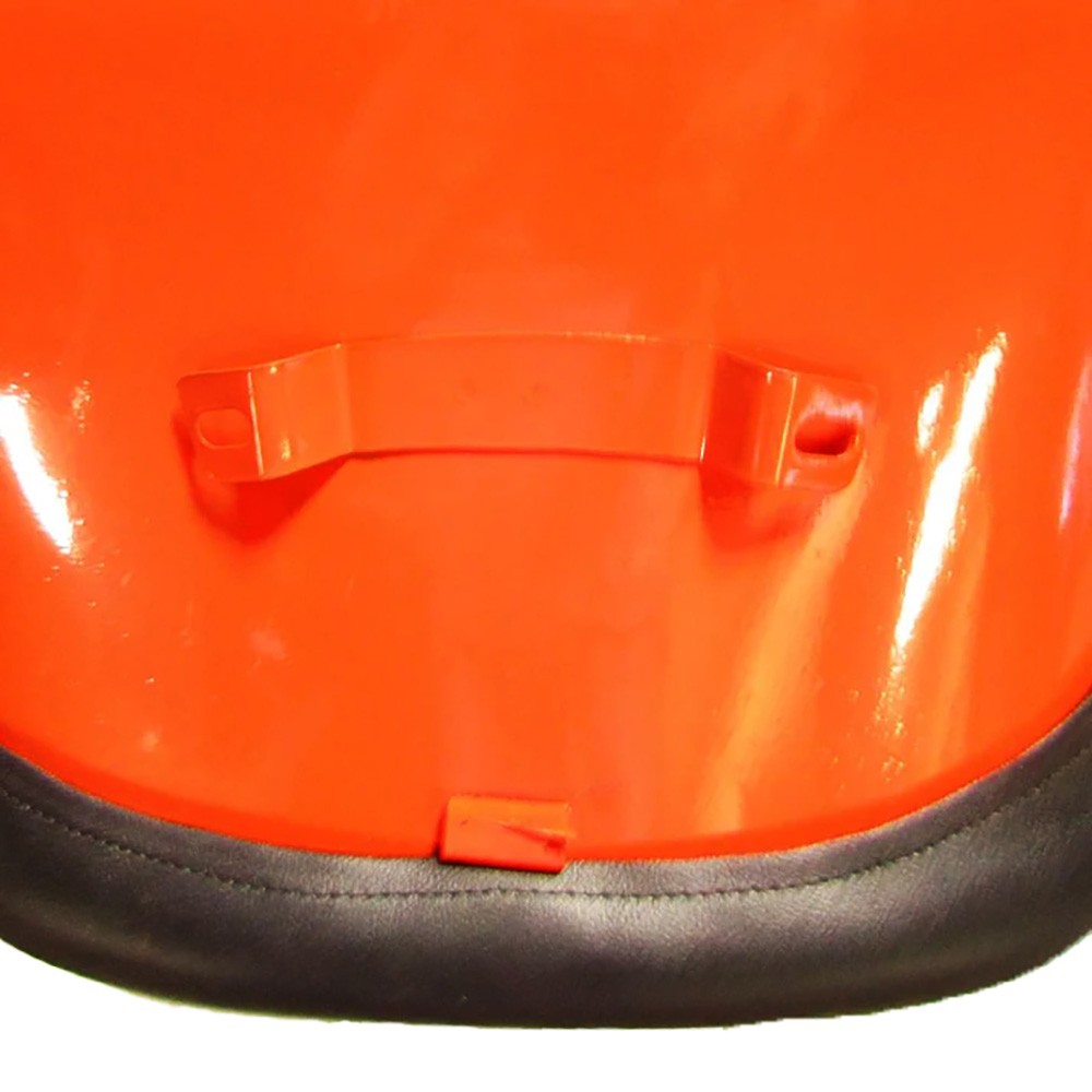 Seat Assembly Vinyl Black With Orange Steel Backed Seat Fits Kubota L3600 L4200
