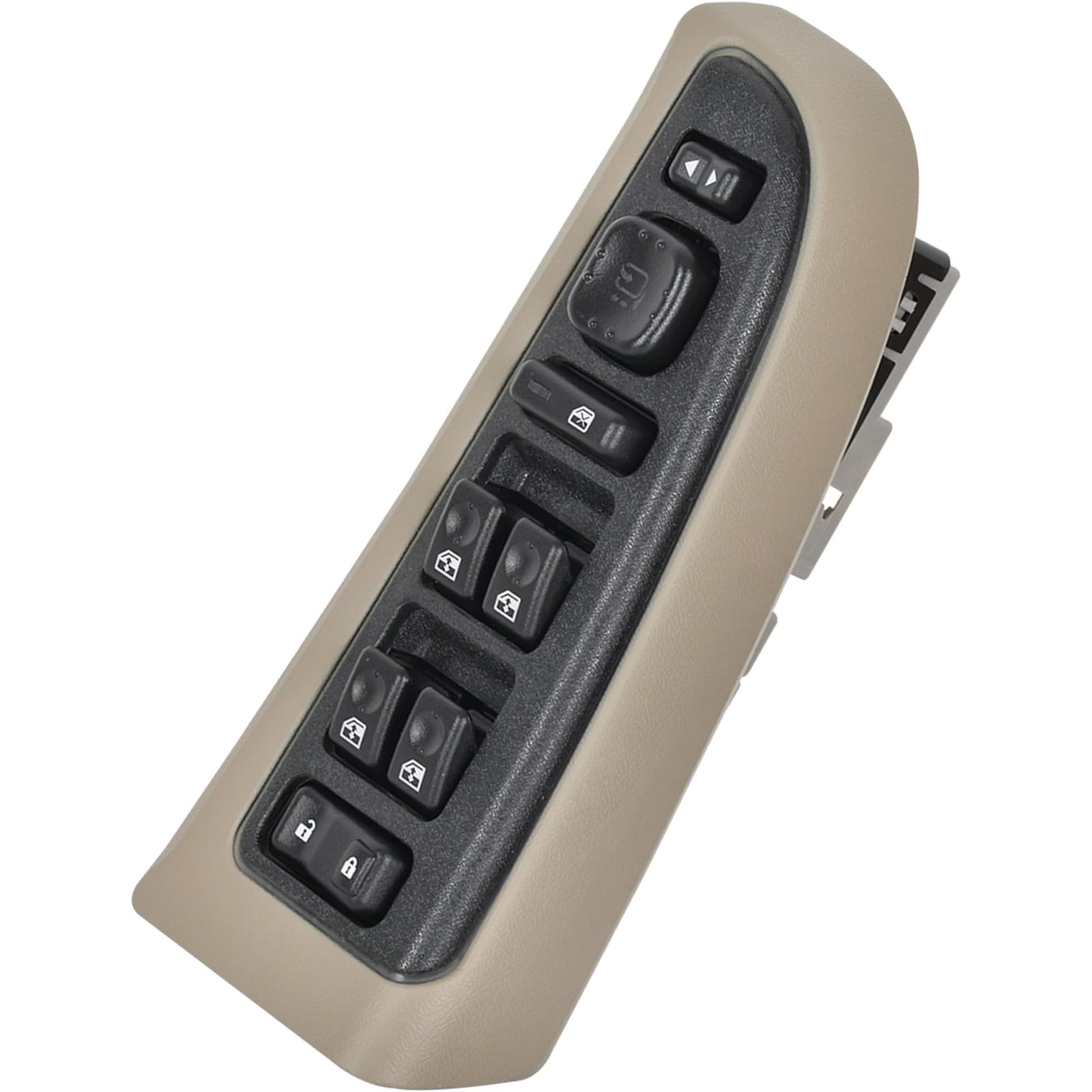 Driver Power Window Switch & Tan Bezel Assembly for 2003-2007 Chevy GMC 15883320