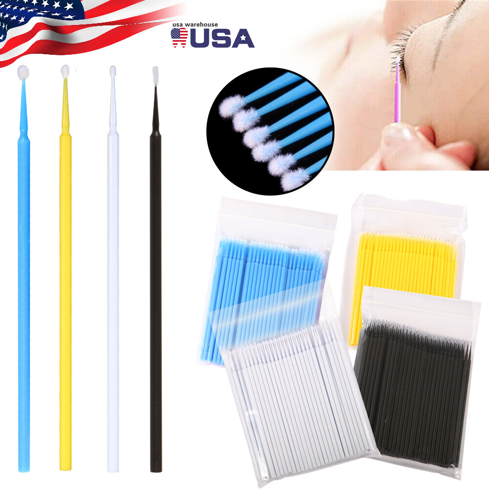 100-1000pcs Dental Disposable Micro Brush Tooth Applicators 1.2/1.5/2.0/2.5mm DL