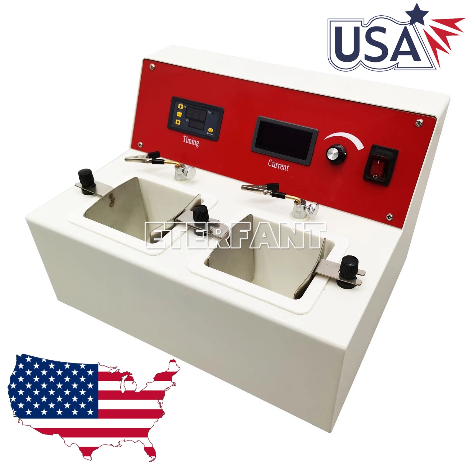 ETERFANT Electrolytic Polishing Machine With 2 Electrolytic Cells Dental Lab