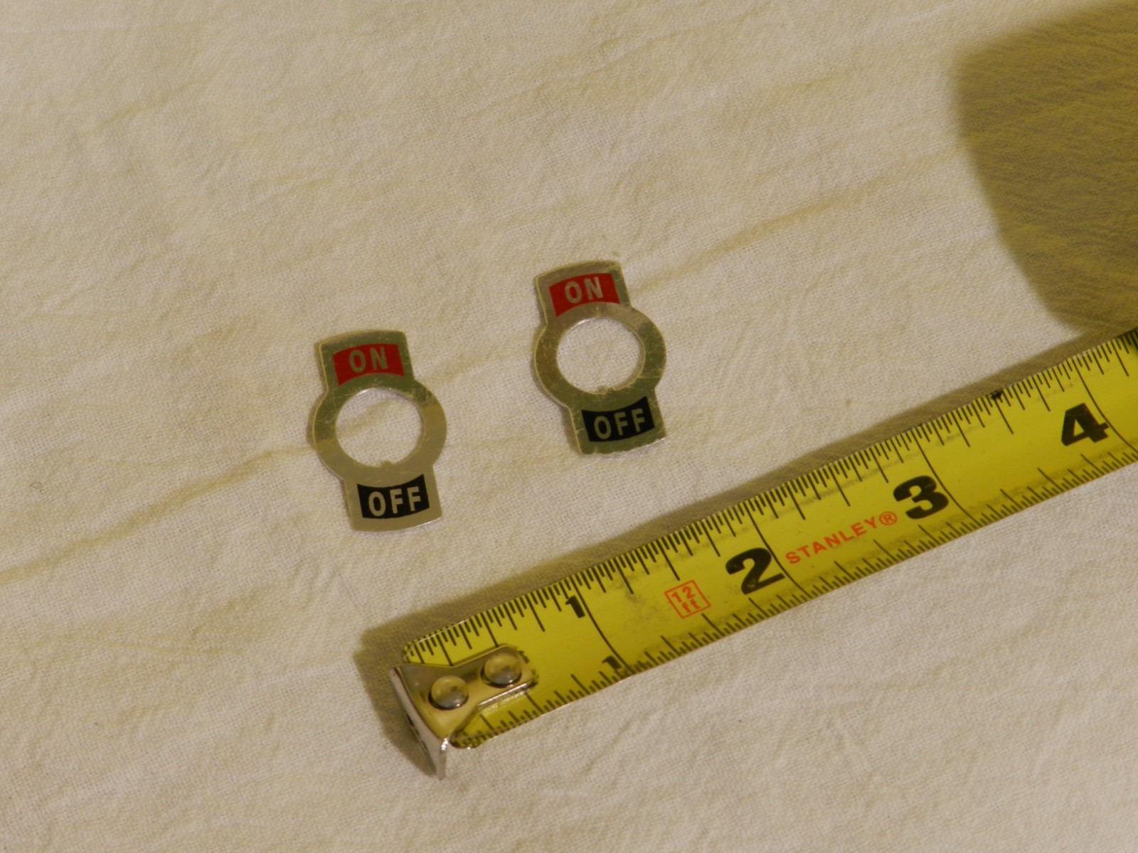 Lot 2 PCS Toggle Switch On-Off Legend Indicator Plate Power First Grainger 2VLP5