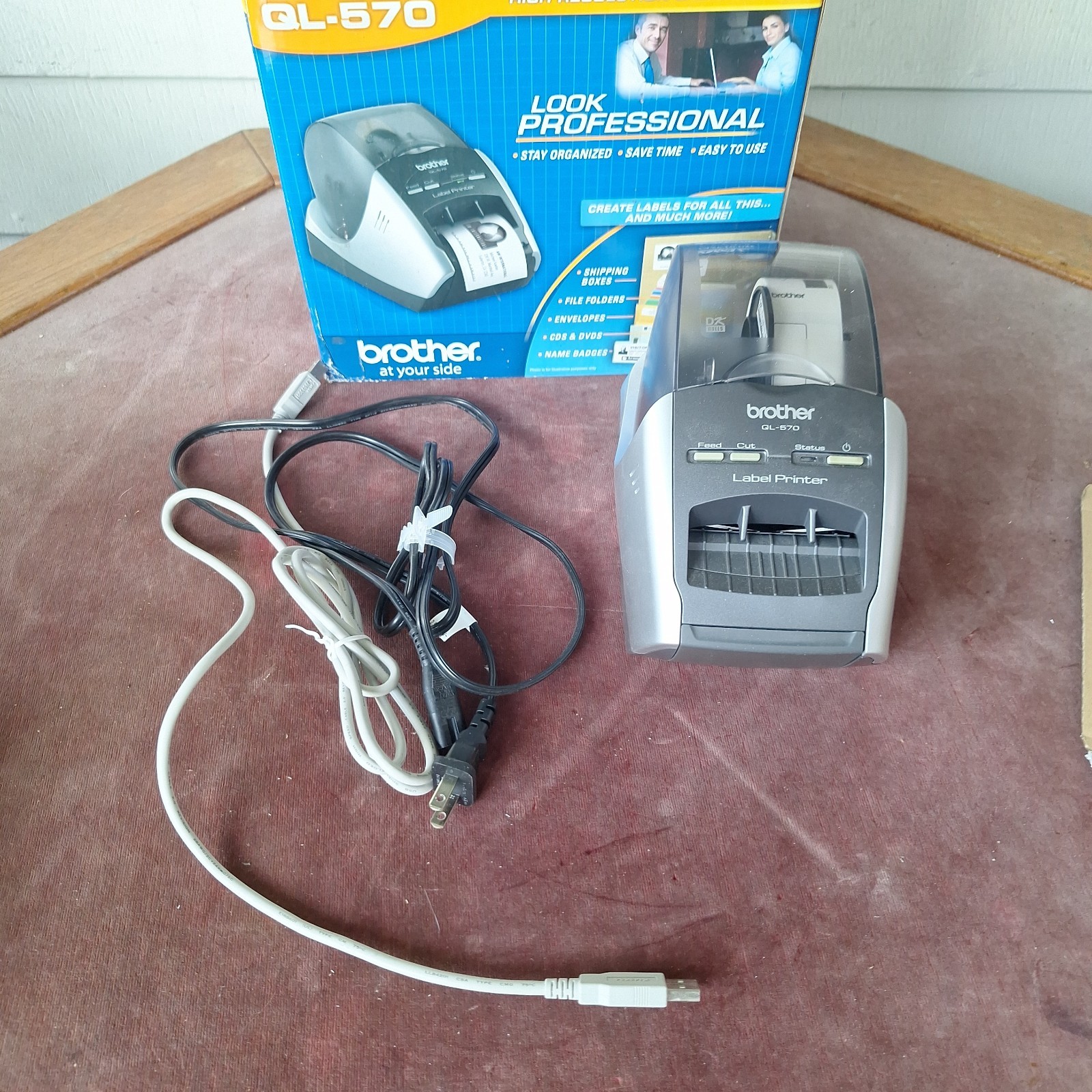 Brother QL-570 Professional Label Printer High Resolution Incomplete Open Box