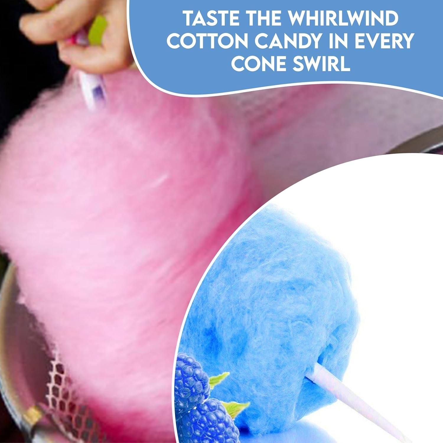 High-Quality 11 Inch Cotton Candy Cones – 100 Count for Sweet Celebrations