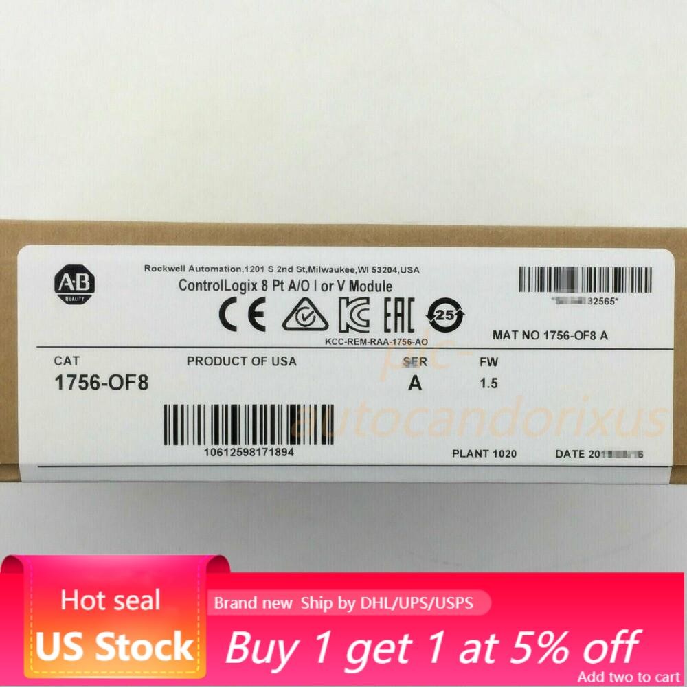 Factory Sealed AB 1756-OF8 SER A ControlLogix 8 Pt Output Module US Free Tax