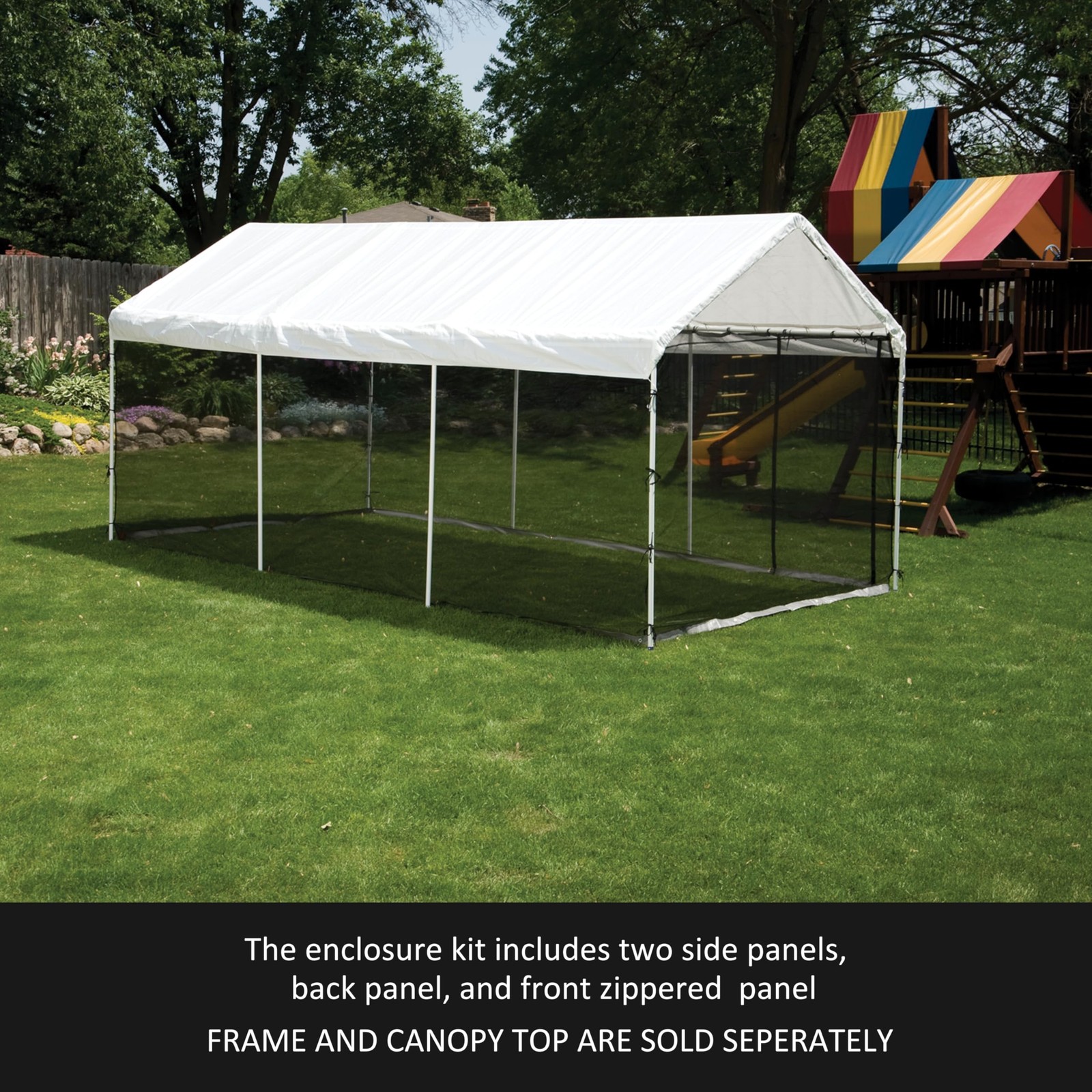 Rio Beach Shelterlogic Maxap Screen House Enclosure Kit 10 Ft. X 20 Ft. Frame