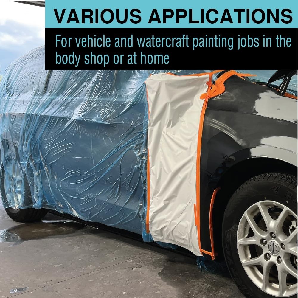 MAXIFILM 20ft x 250ft, 2Roll of Blue Overspray Paintable Masking Plastic