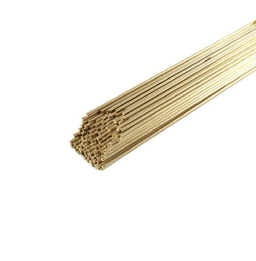 2 lbs Low Fuming Bronze Brazing Rod Bare RBCuZn-C 3/32” X 36″ Bare Brazing Rod