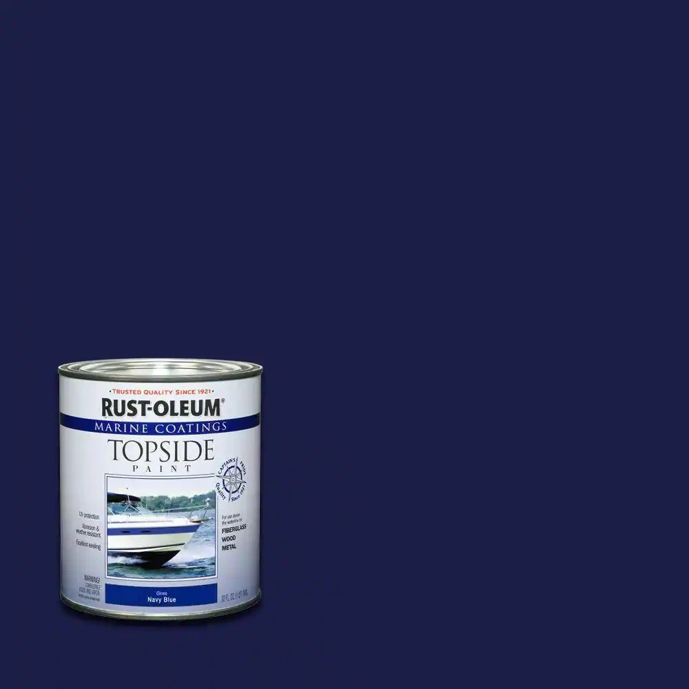 Rust-Oleum, Navy Blue, 207002 Marine Topside Paint, 1-Quart, 32 Fl Oz