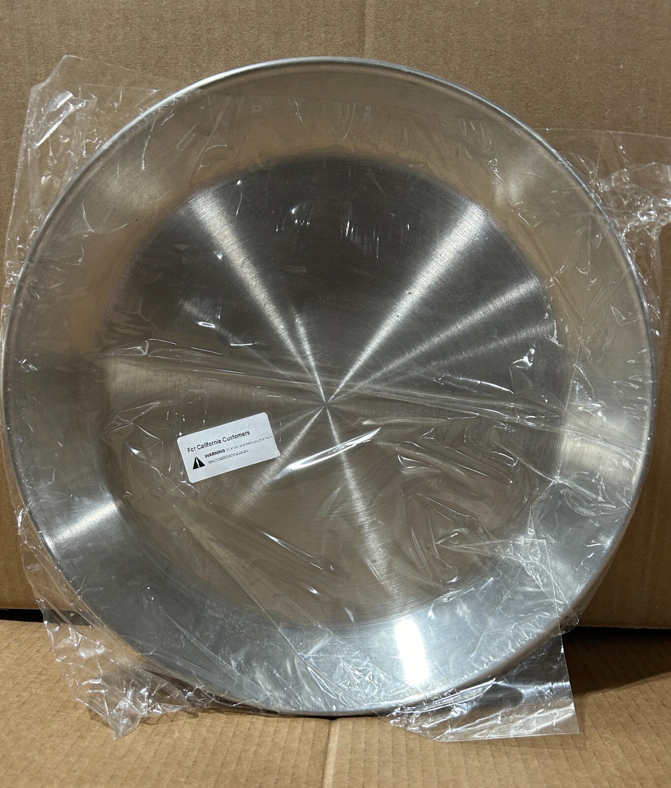 Winco ASFT-12 12″ Diameter Brushed Aluminum Seafood Tray