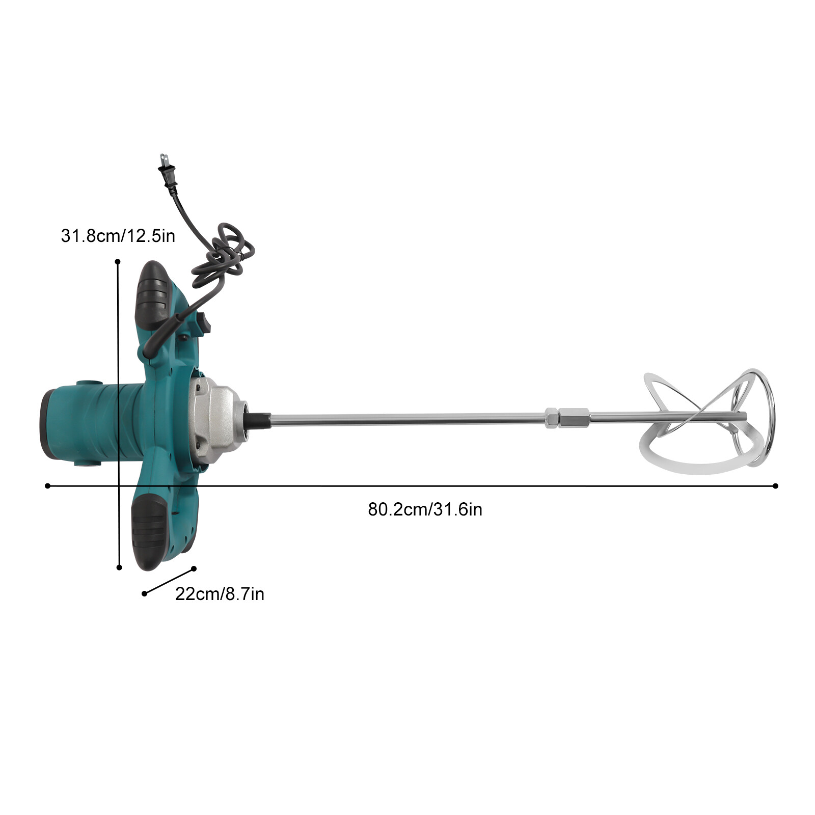 Cement Mixer 2100W Handheld Electric Concrete Mixer Portable Mortar Mixer 6 Gear