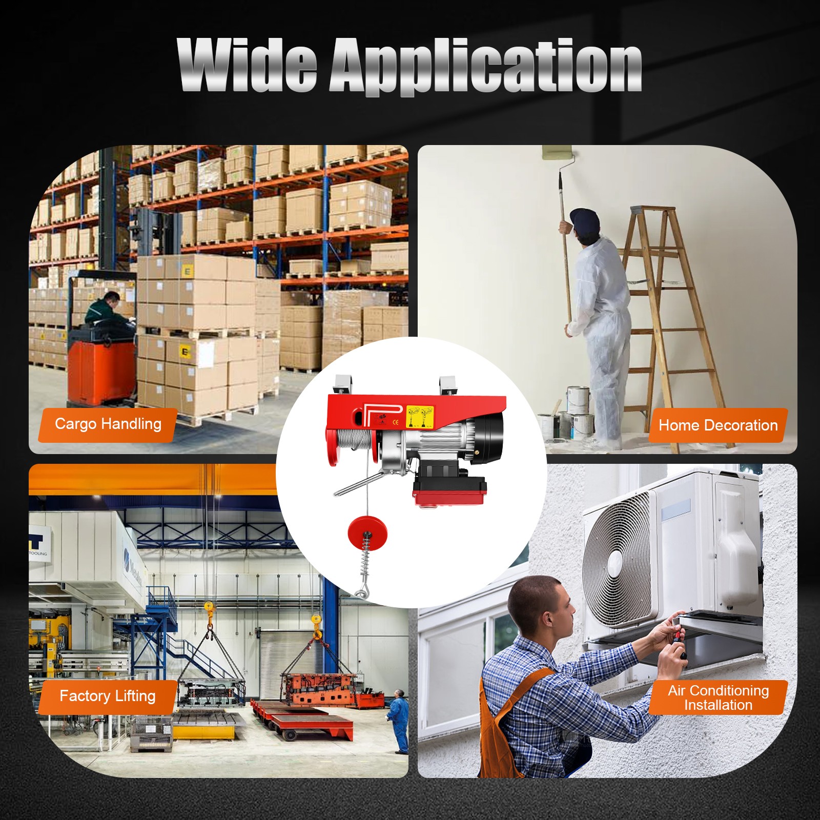 Warehouses Electric Hoist Factories Electric Lifting Hoist & Remote Control