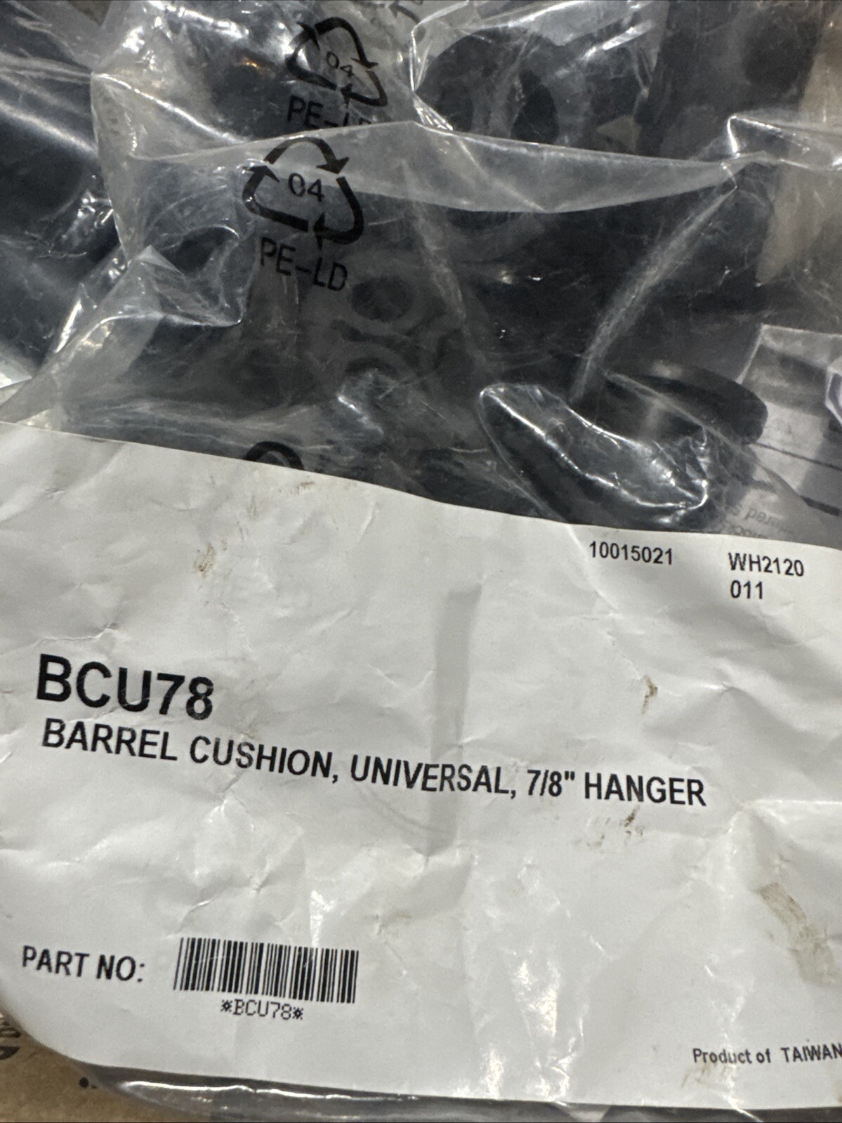 (5) Packs Of Ten , BCU78 Universal barrel cushion, 4-14 mm, 7/8″ hanger