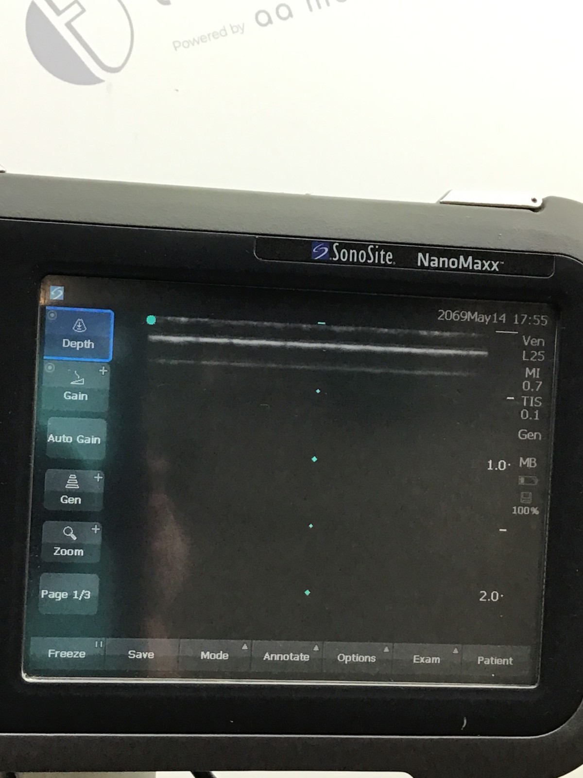 SONOSITE L25N 13-6 MHZ P12092-70 PROBE TESTED