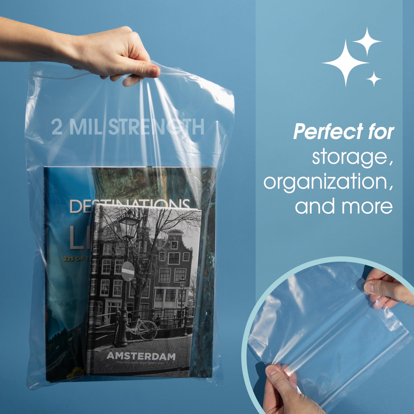 – 6” X 9” (1000 Count) 2 Mil Clear Reclosable Zip Plastic Poly Bags with Rese…