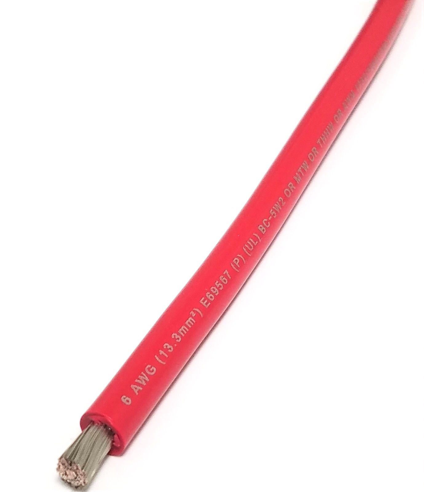 6 AWG GAUGE MARINE TINNED COPPER BC-5W2 BATTERY CABLE BOAT WIRE Made in USA
