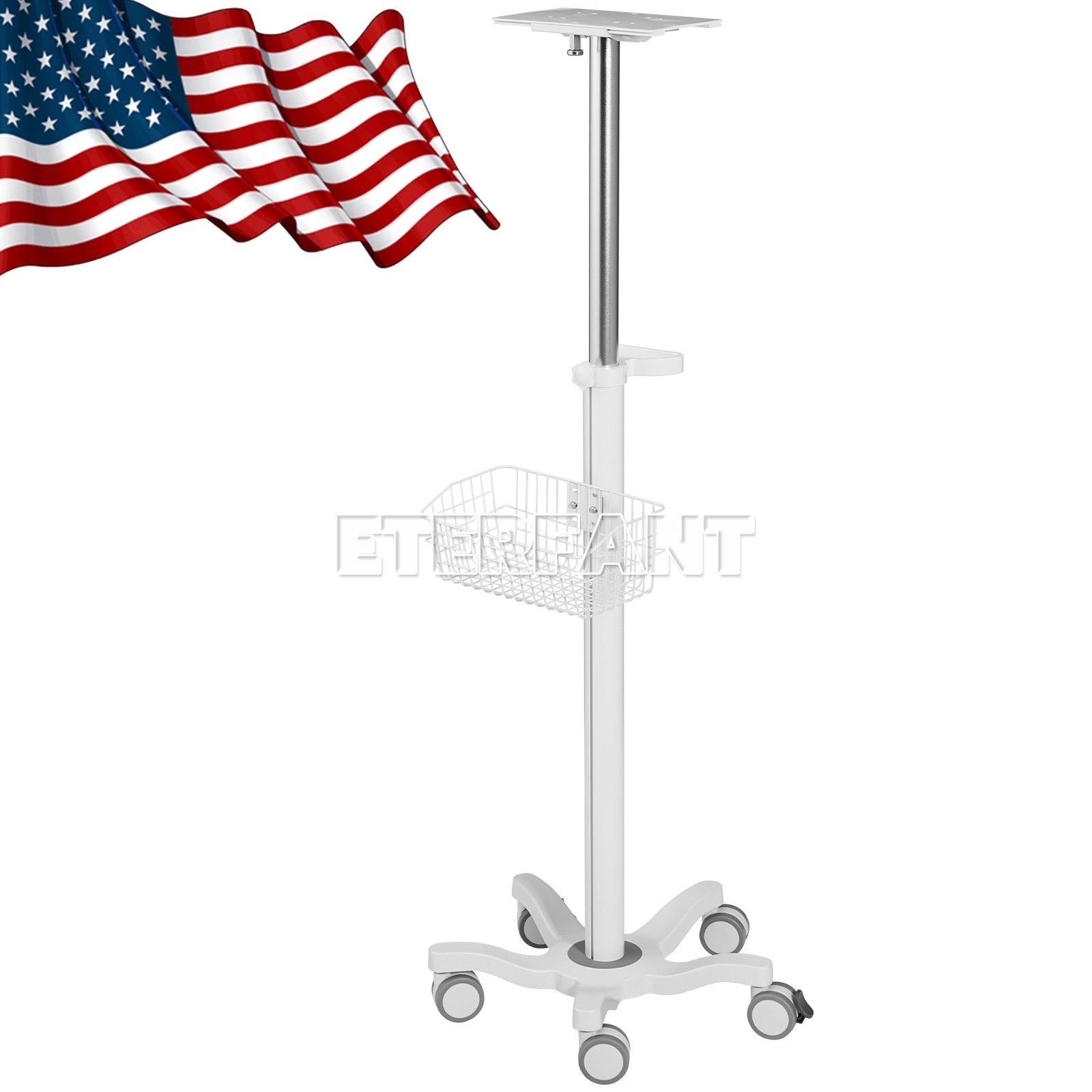Wall Mount Bracket/Adjustable Mobile Rolling Cart Used for Patient Monitor US