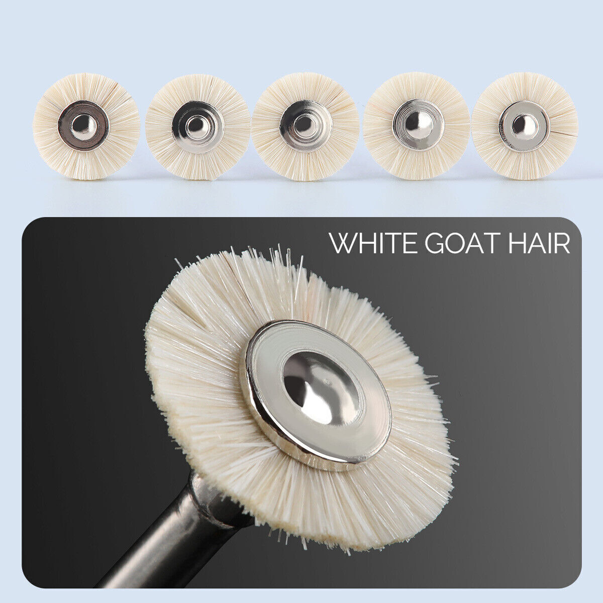 Dental Polishing Brush Wheels Goat Hair/Felt/Cotton Contra Angle RA Latch Type