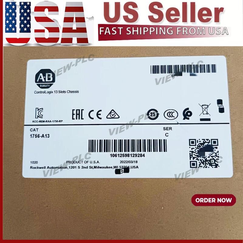 New AB 1756-A13 Series C ControlLogix 13 Slot Chassis PLC AB 1756A13