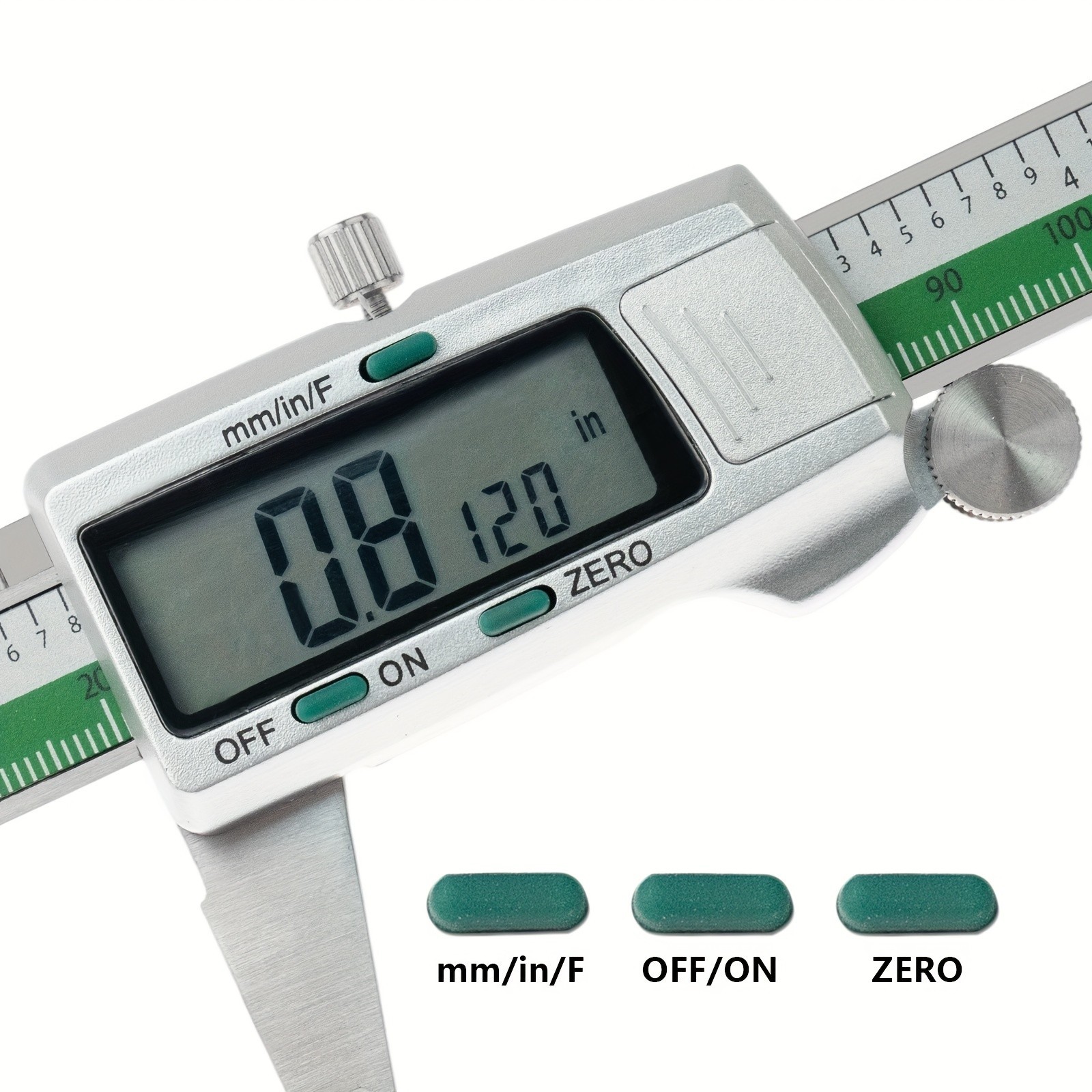 Digital Caliper – Stainless Steel LCD Display for Precise mm/Inch Measurement