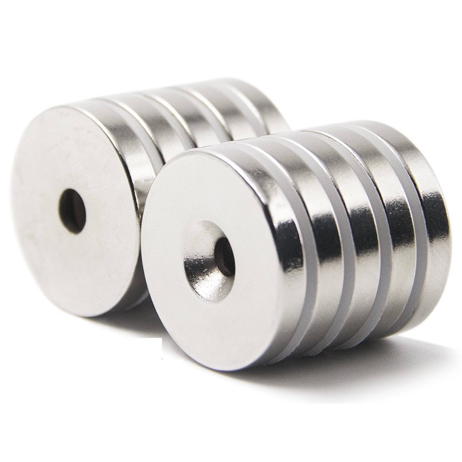 10 50 Strong Countersunk Ring Magnets 3/4″ x1/8 ” Hole 3mm Rare Earth Neodymium