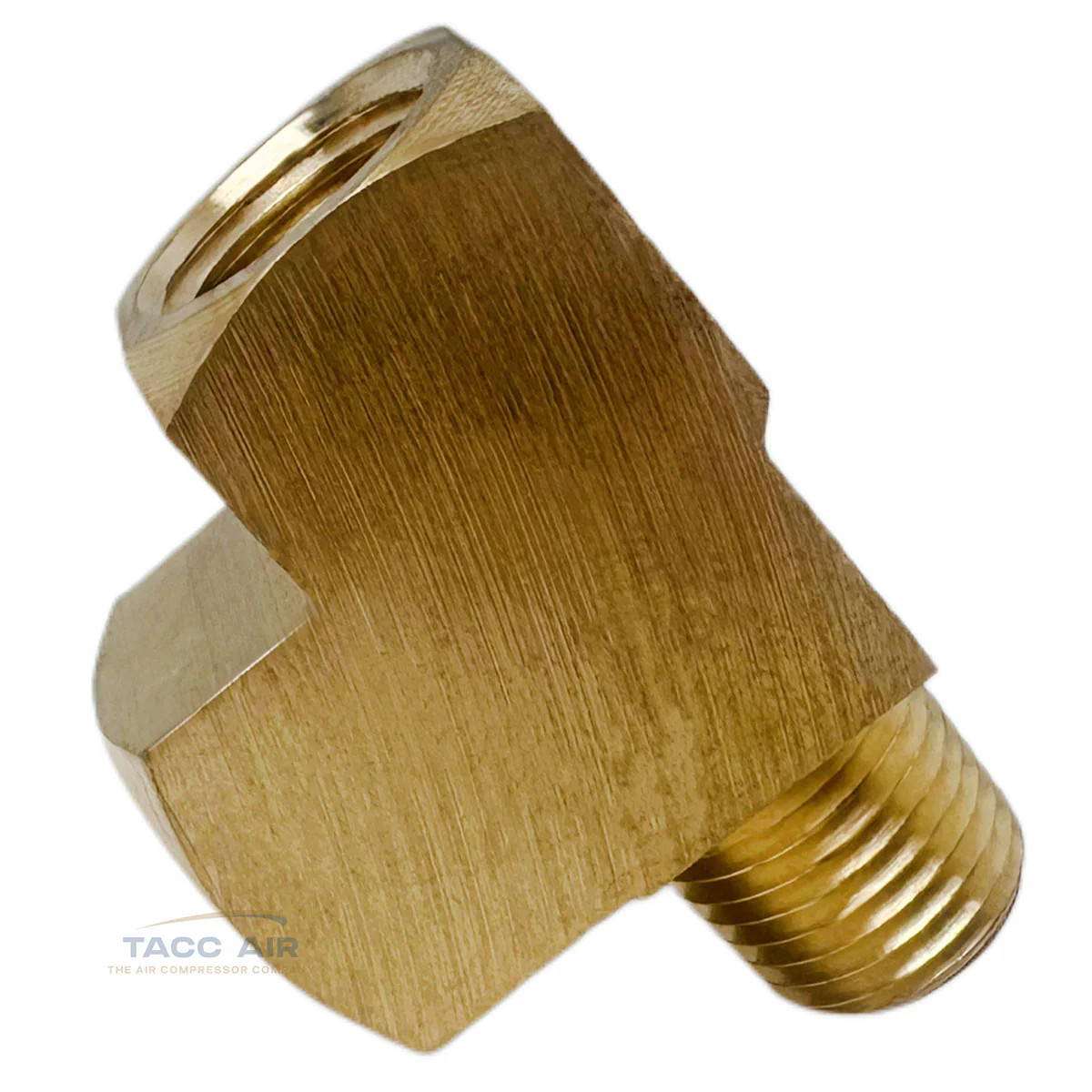 2 Pack 1/4″ NPT Solid Brass Branch Tee Fitting 3 Way W/ 2 Female & 1 Male Thread