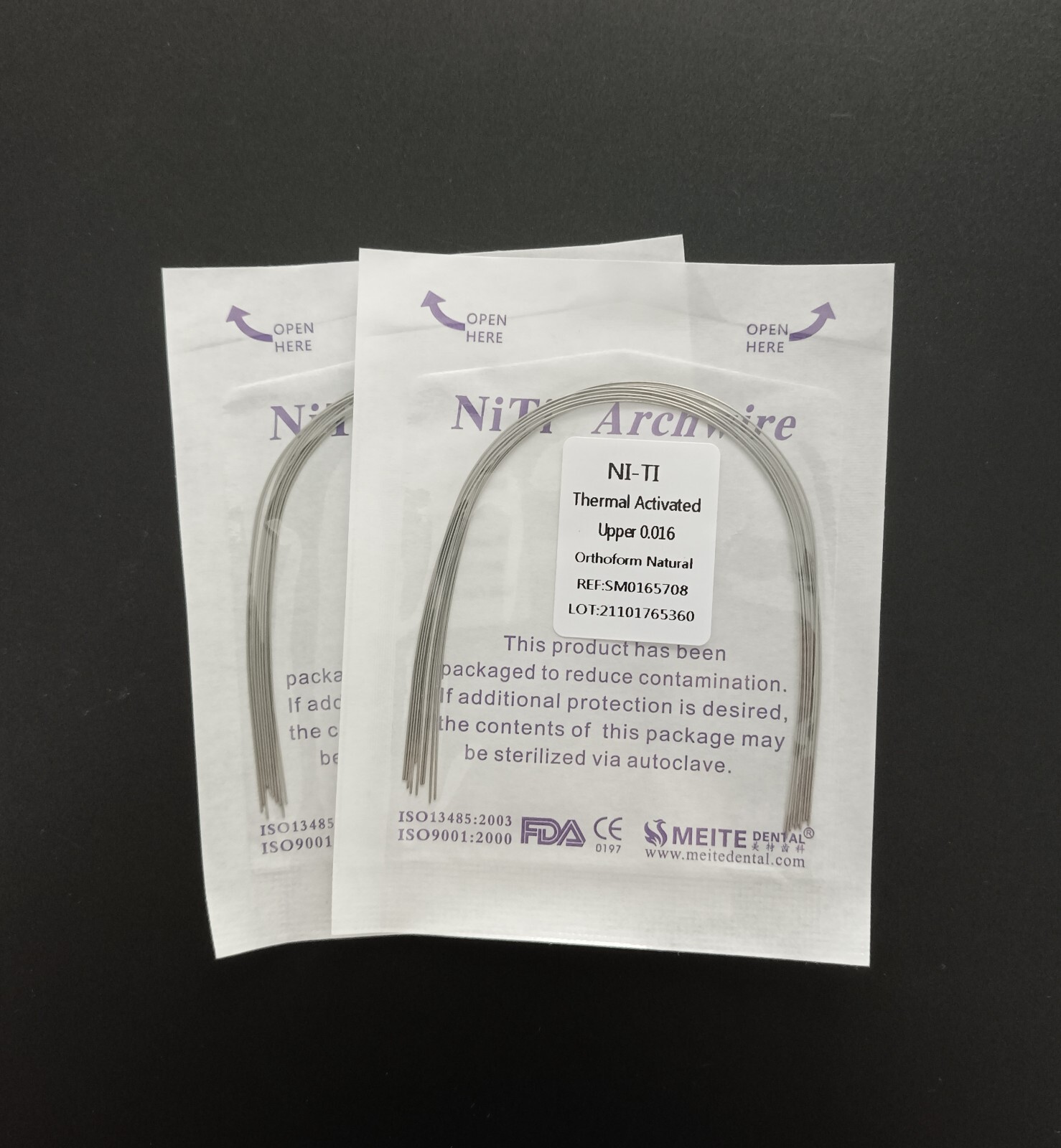 10Packs Dental Orthodontic Thermal Activated Niti Round Arch Wires Natural Form