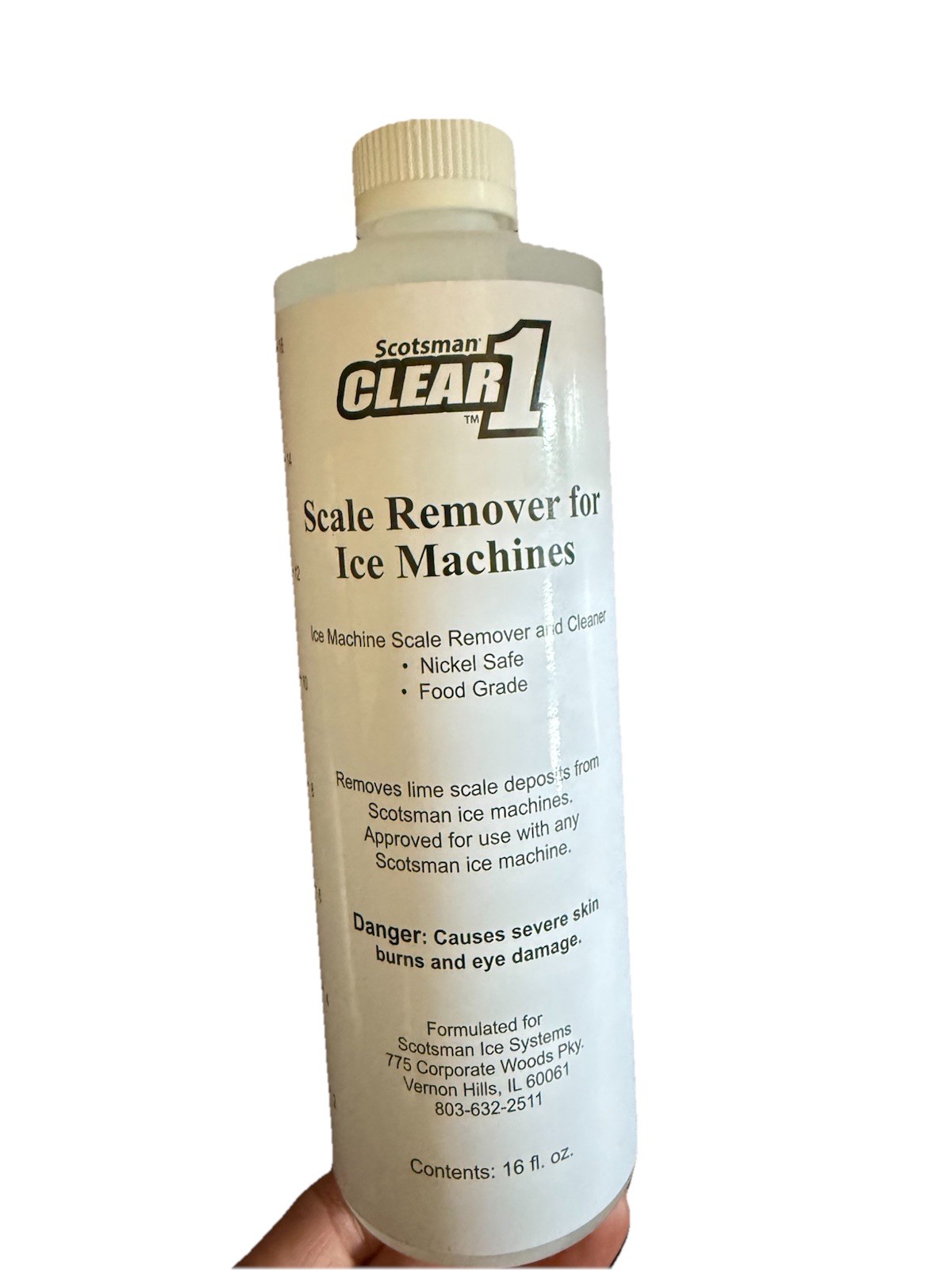 Scotsman Clear 1 Scale Remover & Cleaner for Ice Machines 19-0653-01 (16oz)