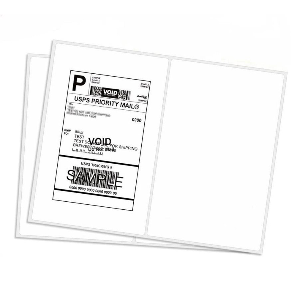 50-20000 Mailing Shipping Labels 8.5″x5.5″ Round Corner Half Sheet Self Adhesive