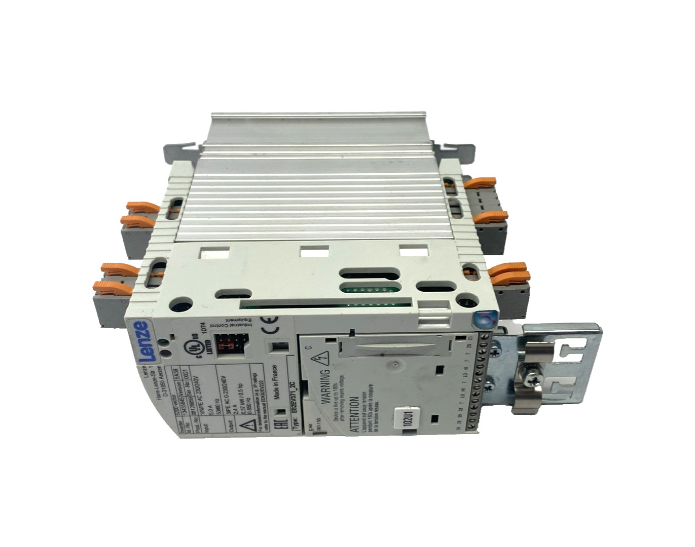 Lenze E82EV371K2C 8200 Vector Frequency Inverter 240VAC 0.37kW/0.5HP 13435845