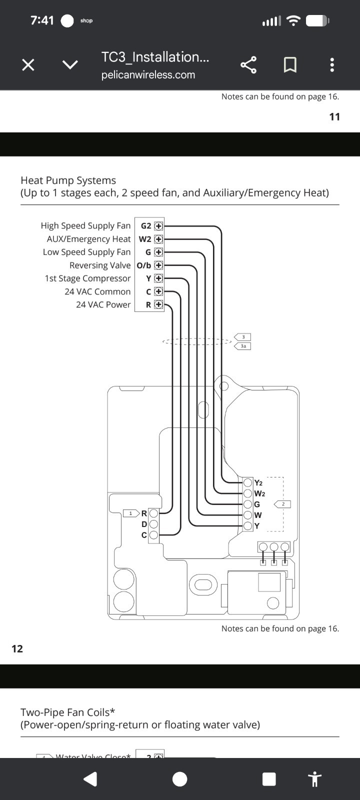 Pelican TC3 Wireless Thermostat