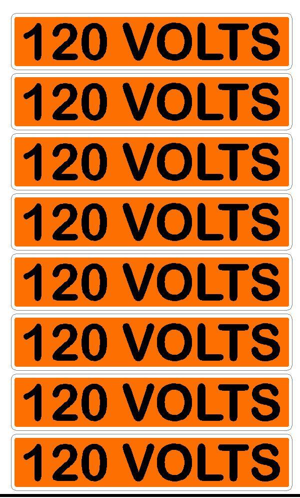 Conduit Line Marker Orange Black 110 115 120 208 220 240 480 Volt 3Phase Sticker